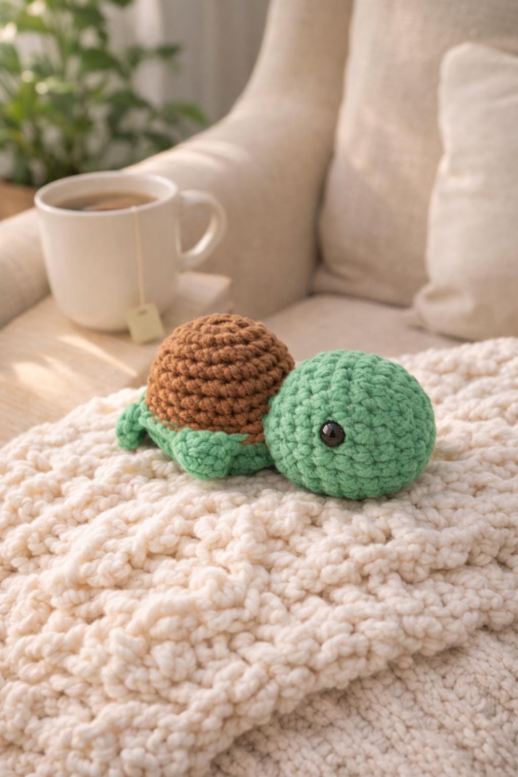 Mini Crochet Turtle Plush | Handmade Amigurumi Toy