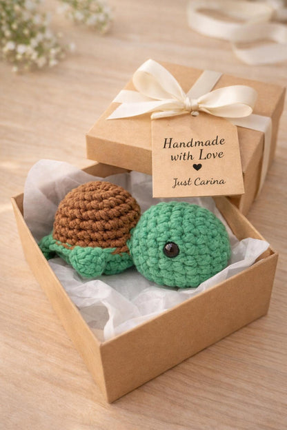 Mini Crochet Turtle Plush | Handmade Amigurumi Toy