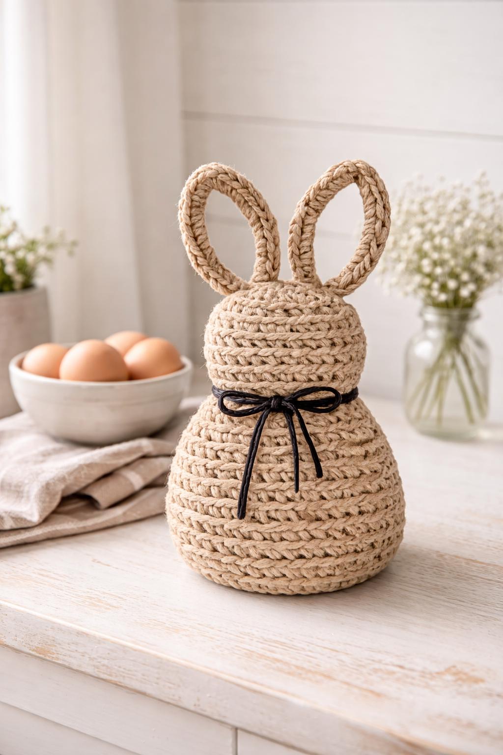 Handmade Crochet Bunny | Amigurumi Plush | Farmhouse Spring Decor