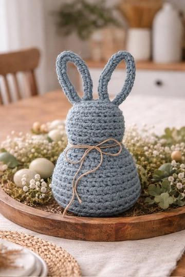 Handmade Crochet Bunny | Amigurumi Plush | Farmhouse Spring Decor