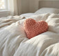 Handmade Crochet Heart Pillow – Pink Plush Cushion