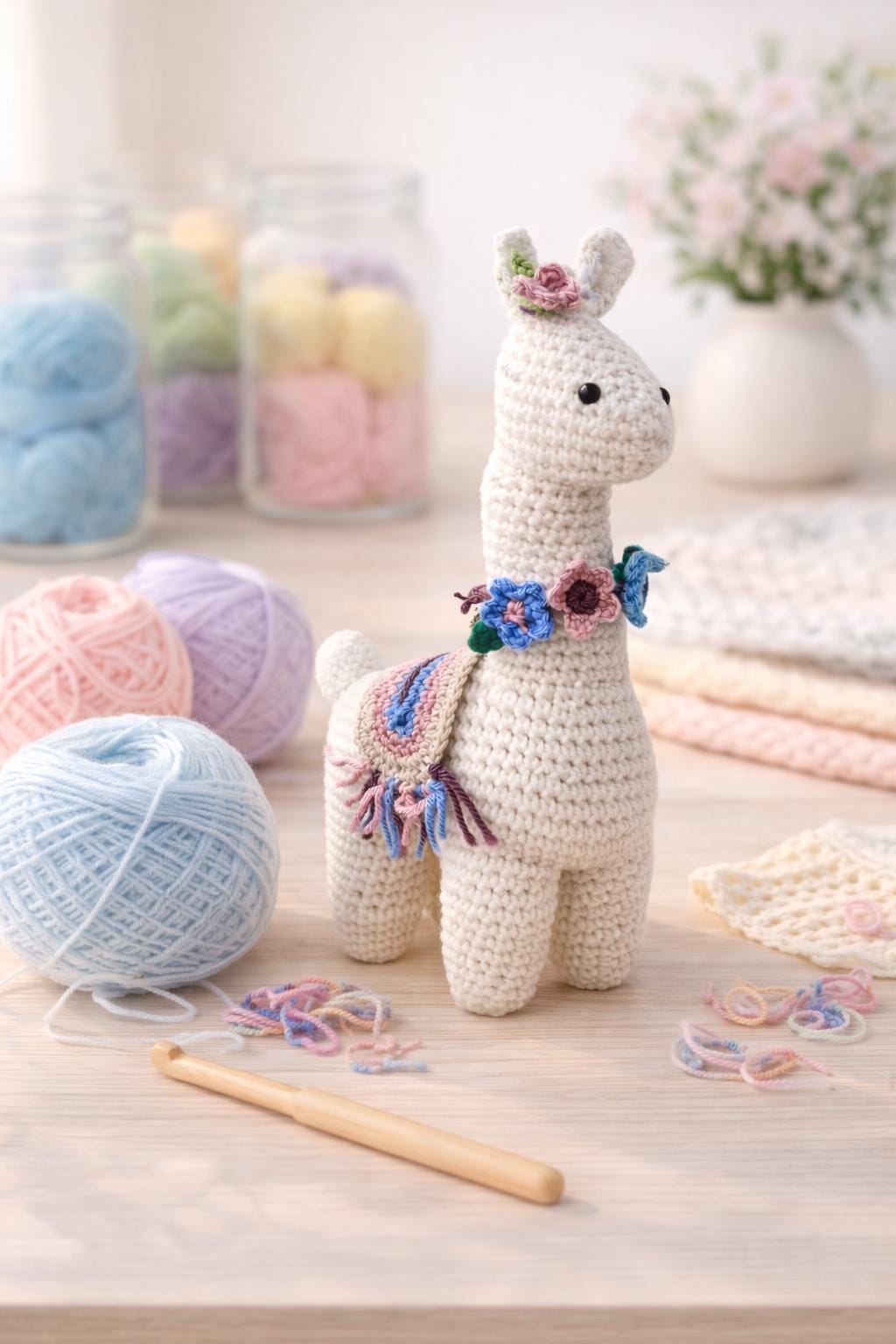 Llama Plush Toy | Handmade Crochet Amigurumi