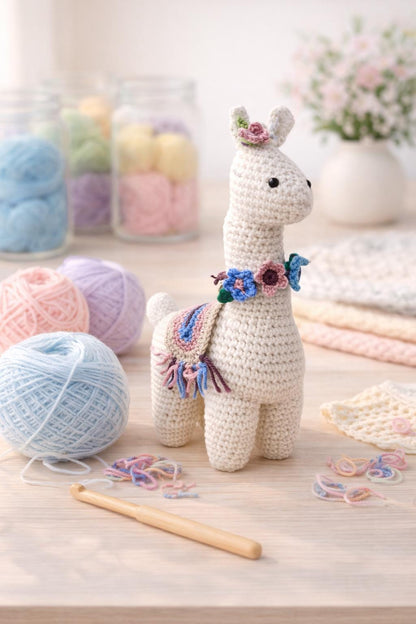 Llama Plush Toy | Handmade Crochet Amigurumi