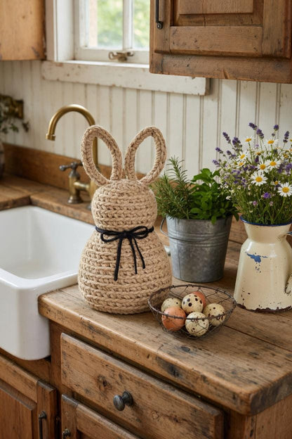Handmade Crochet Bunny | Amigurumi Plush | Farmhouse Spring Decor
